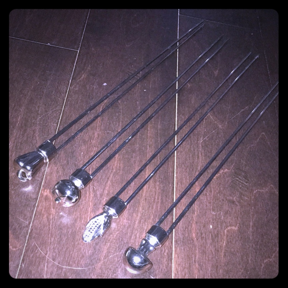 BBQ metal kabob stakes